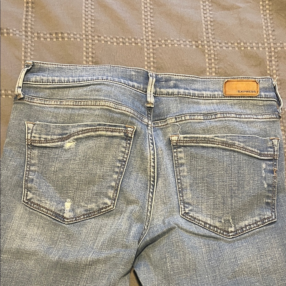 Express Distressed Blue Jeans - Picture 4 of 7